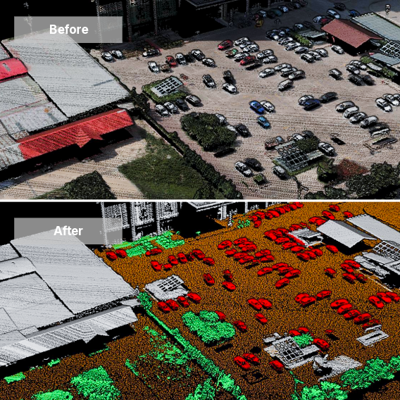 LiDAR360 Automatic AI Classification Output